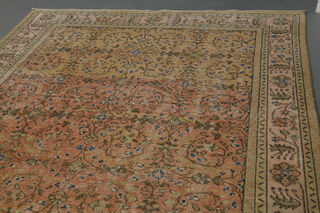 Handmade Vintage Floral Area Rug - Thumbnail