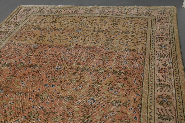 Handmade Vintage Floral Area Rug