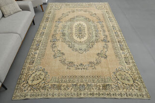 Handmade Vintage Large Area Rug - Thumbnail