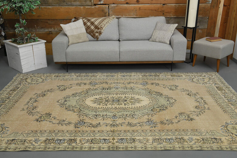 Handmade Vintage Large Area Rug