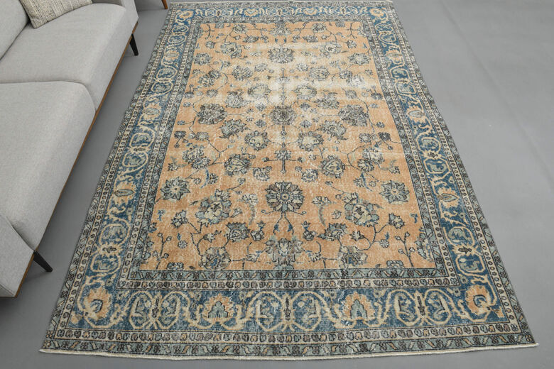 Handmade Vintage Large Area Rug