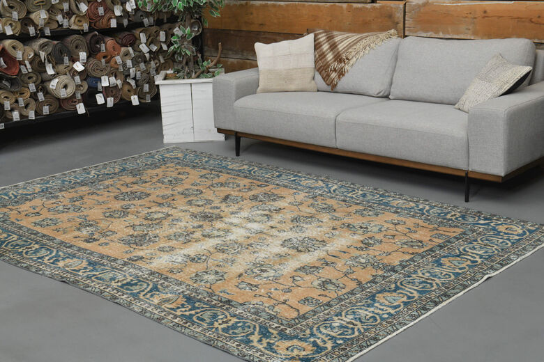 Handmade Vintage Large Area Rug