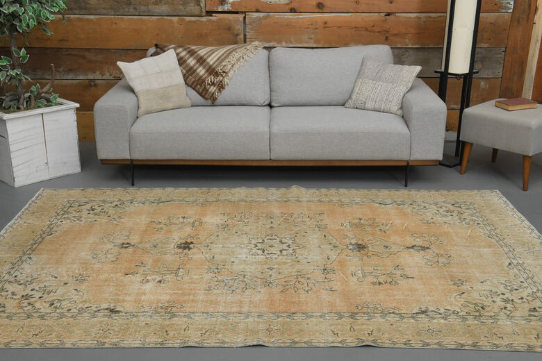 Handmade Vintage Oriental Area Anatolian Rug