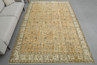 Handmade Vintage Large Area Rug - Thumbnail