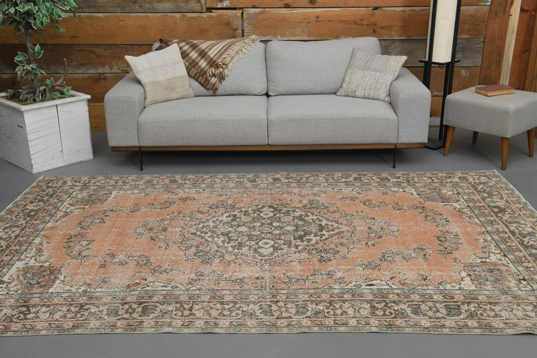 Handmade Vintage Area Anatolian Rug