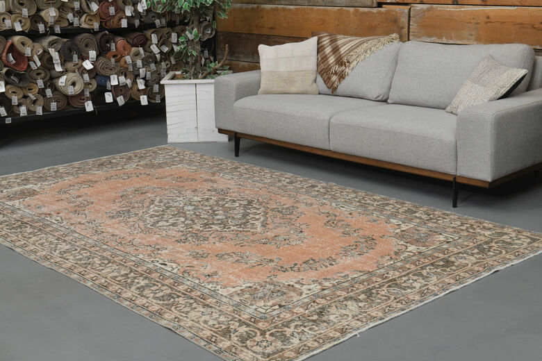 Handmade Vintage Area Anatolian Rug