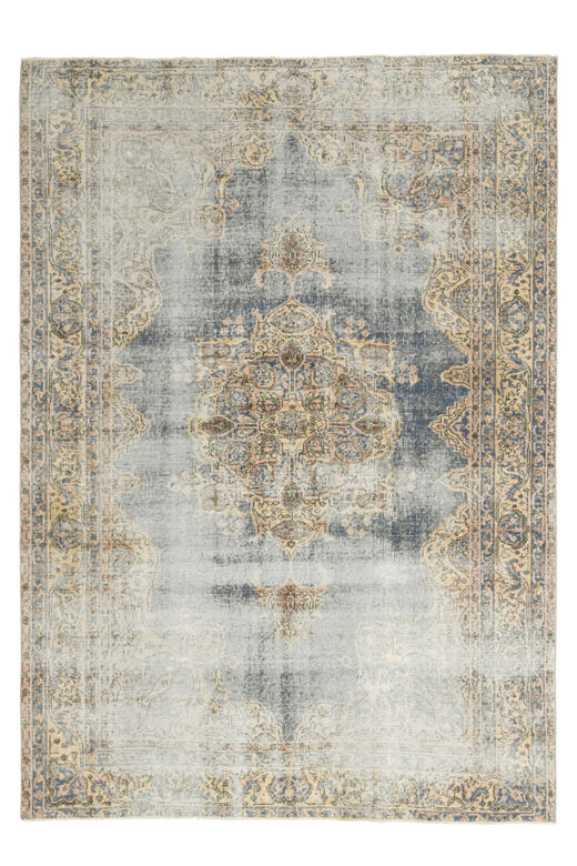 Distressed Vintage Area Oushak Rug