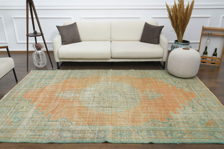 Handmade Vintage Area Anatolian Rug