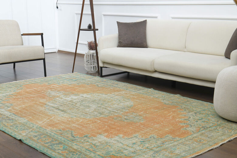Handmade Vintage Area Anatolian Rug