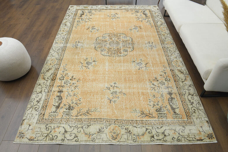 Handmade Vintage Area Anatolian Rug