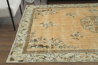 Handmade Vintage Area Anatolian Rug - Thumbnail