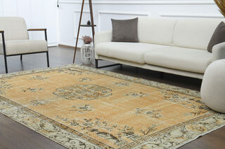 Handmade Vintage Area Anatolian Rug - Thumbnail