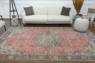 Handmade Vintage Area Rug - Thumbnail