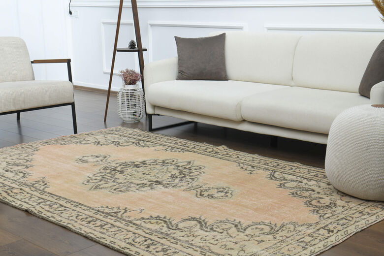 Handmade Vintage Area Anatolian Rug