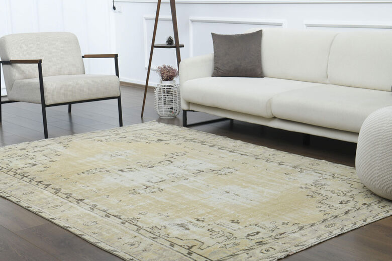 Handmade Vintage Area Anatolian Rug