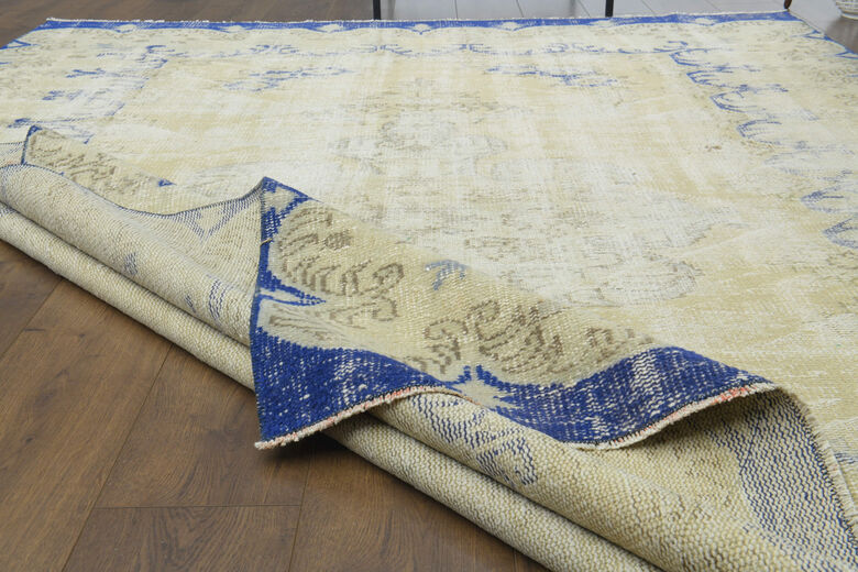 Handwoven Distressed Vintage Rug