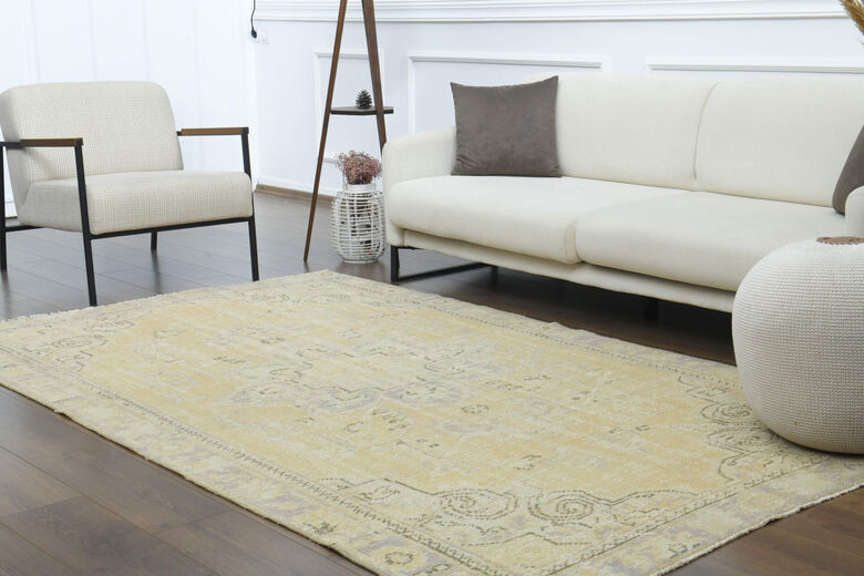 Handmade Vintage Area Anatolian Rug