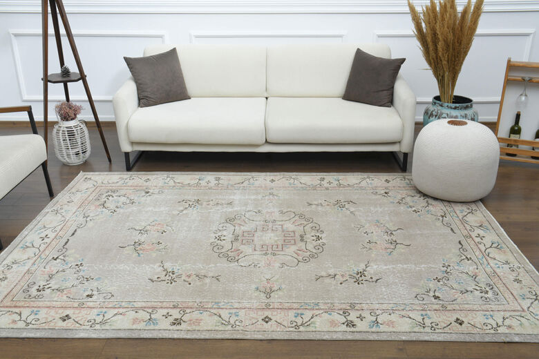 Handwoven Vintage Area Anatolian Rug