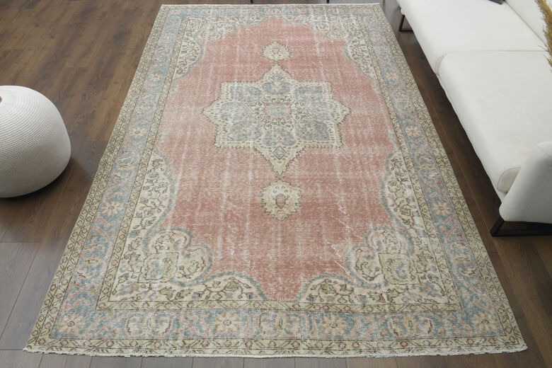 Handmade Vintage Large Area Rug