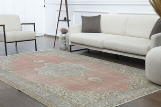 Handmade Vintage Large Area Rug - Thumbnail