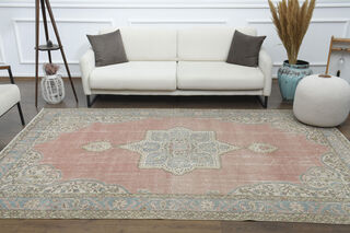 Handmade Vintage Large Area Rug - Thumbnail