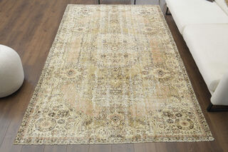 Handmade Vintage Large Area Rug - Thumbnail