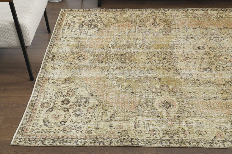 Handmade Vintage Large Area Rug