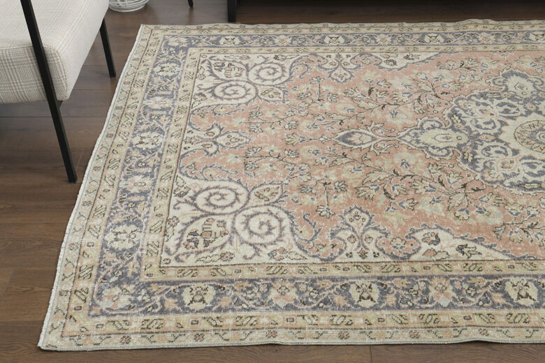 Handmade Vintage Turkish Area Rug