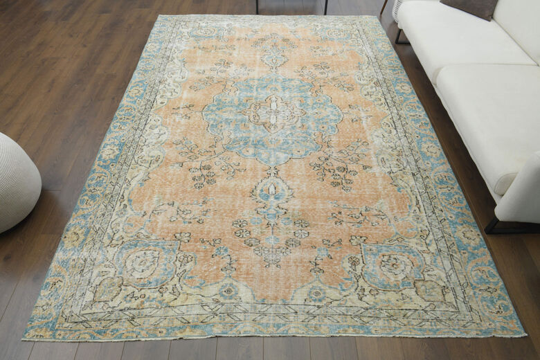 Handmade Vintage Area Anatolian Rug