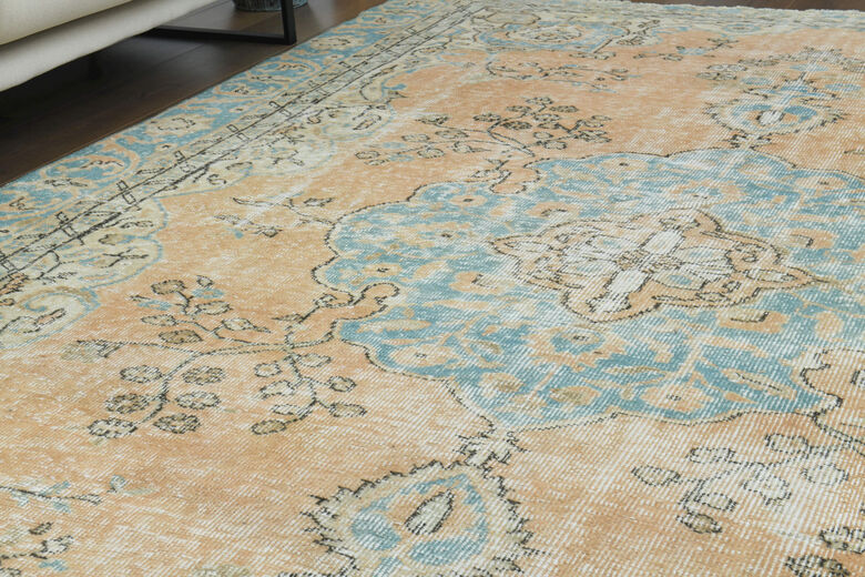 Handmade Vintage Area Anatolian Rug