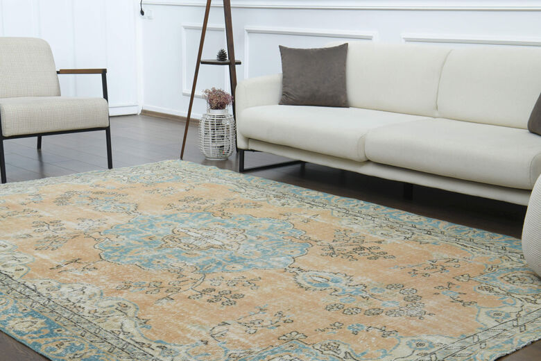 Handmade Vintage Area Anatolian Rug