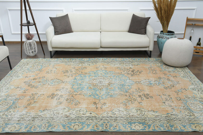 Handmade Vintage Area Anatolian Rug