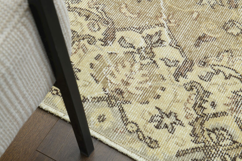 Handmade Vintage Area Oushak Rug