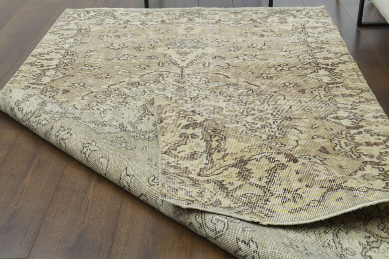 Handmade Vintage Area Oushak Rug