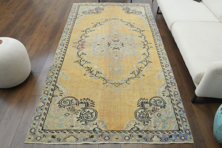 Authentic Vintage Area Anatolian Rug