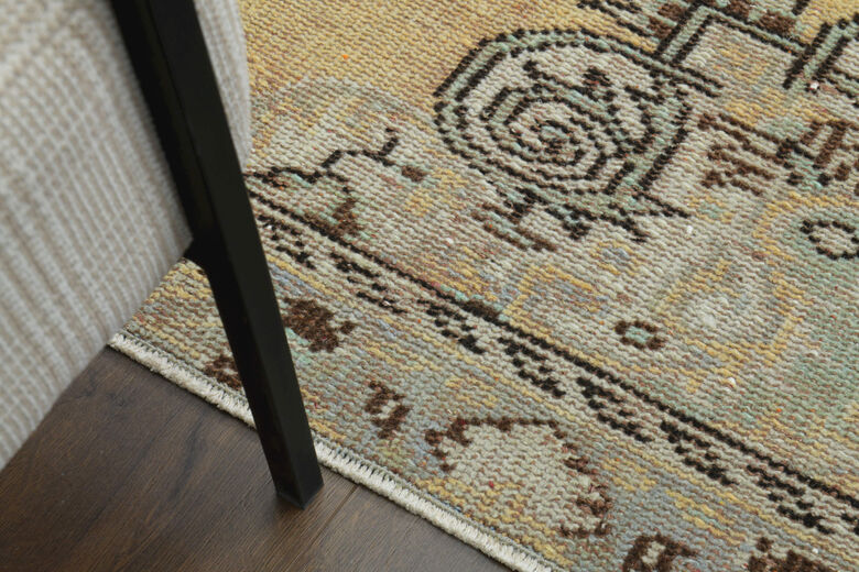 Authentic Vintage Area Anatolian Rug