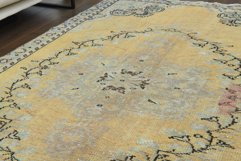 Authentic Vintage Area Anatolian Rug