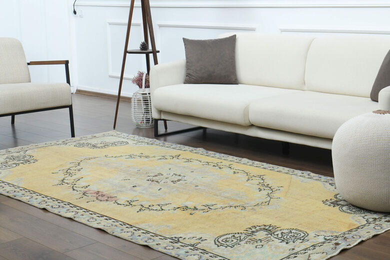 Authentic Vintage Area Anatolian Rug