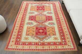 Colorful Vintage Handwoven Rug - Thumbnail