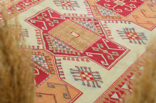 Colorful Vintage Handwoven Rug - Thumbnail