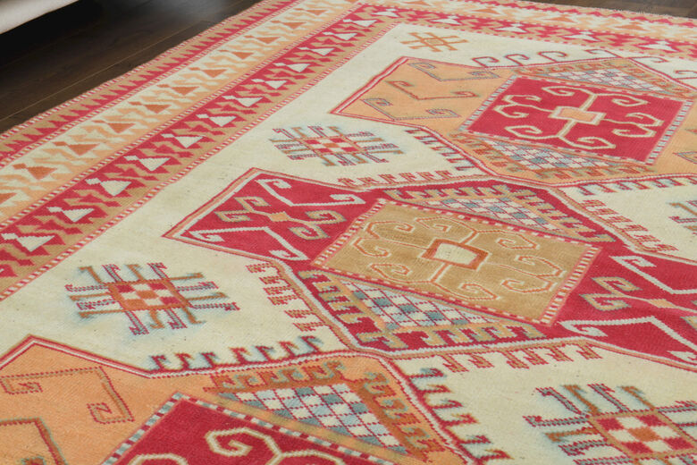 Colorful Vintage Handwoven Rug