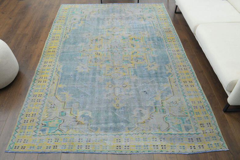 Handmade Vintage Oushak Area Rug
