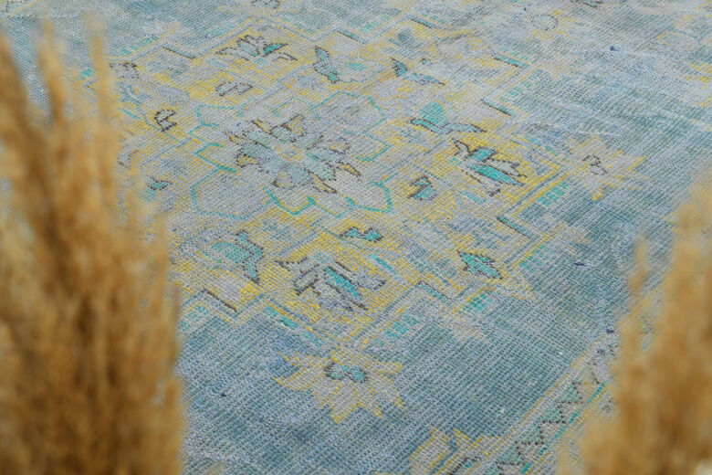Handmade Vintage Oushak Area Rug