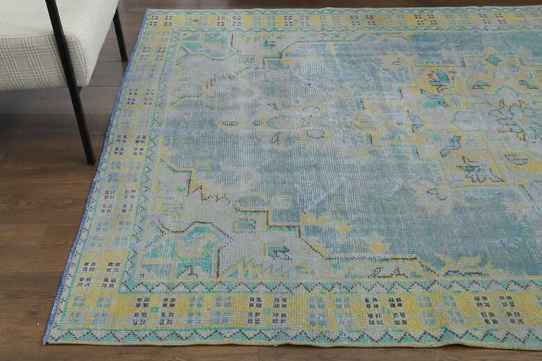 Handmade Vintage Oushak Area Rug