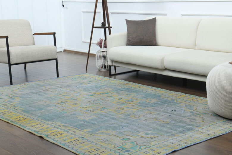 Handmade Vintage Oushak Area Rug