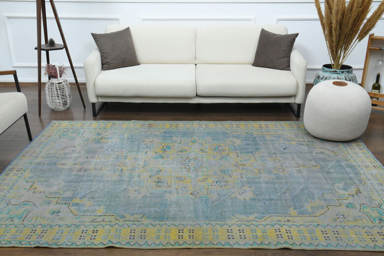 Handmade Vintage Oushak Area Rug