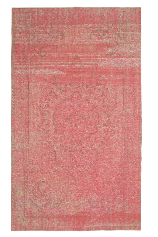 Handmade Vintage Area Anatolian Pink Rug