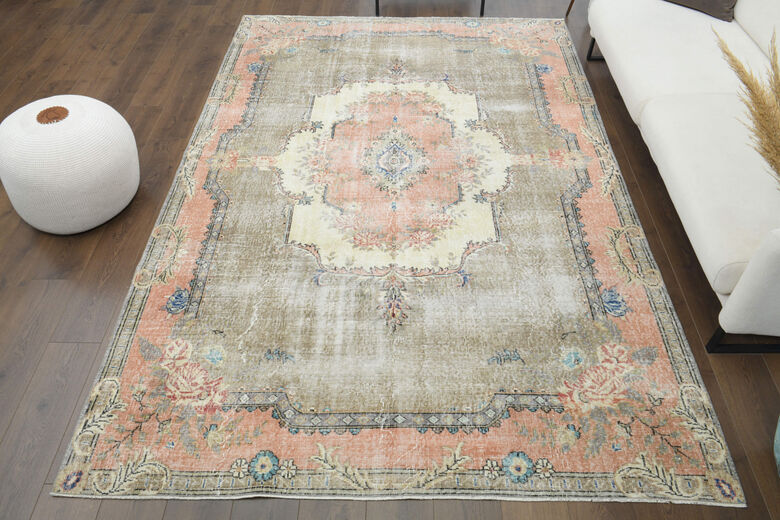 Handmade Vintage Large Area Rug