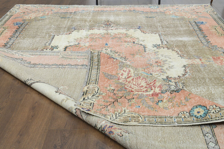 Handmade Vintage Large Area Rug