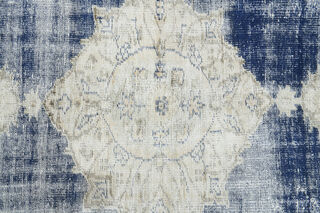 Navy Vintage Turkish Oushak Rug - Thumbnail